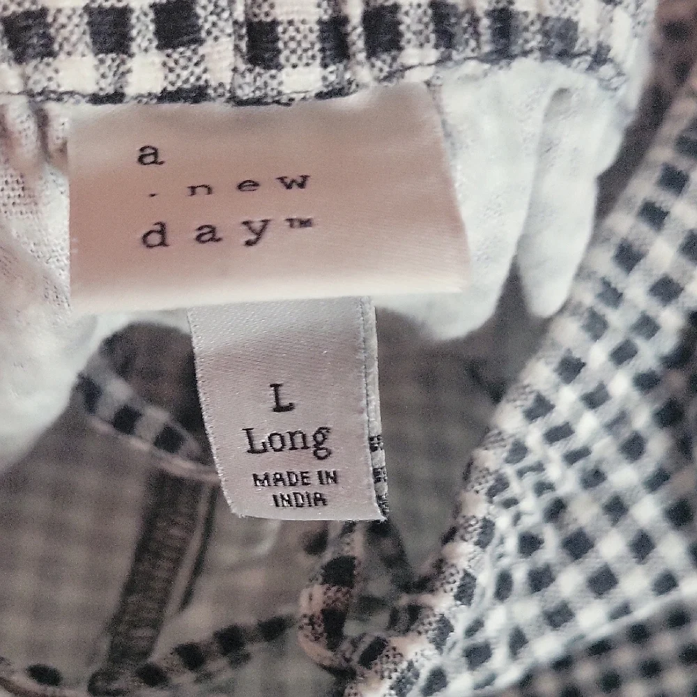 a new day Black and White Plaid Trousers - Picture 3 of 4